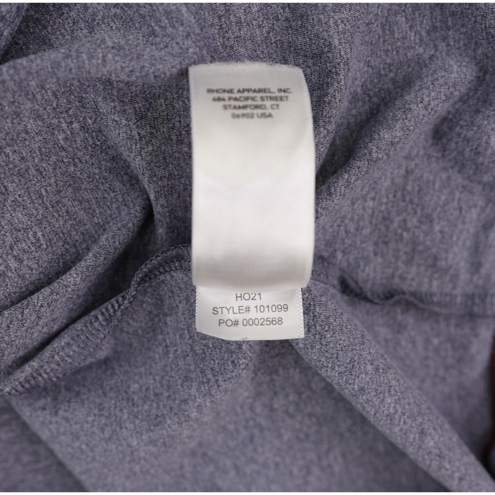 Rhone Reign Hoodie Mens Large Blue Heathered Long Sleeve Activewear Athleisure - Picture 8 of 10